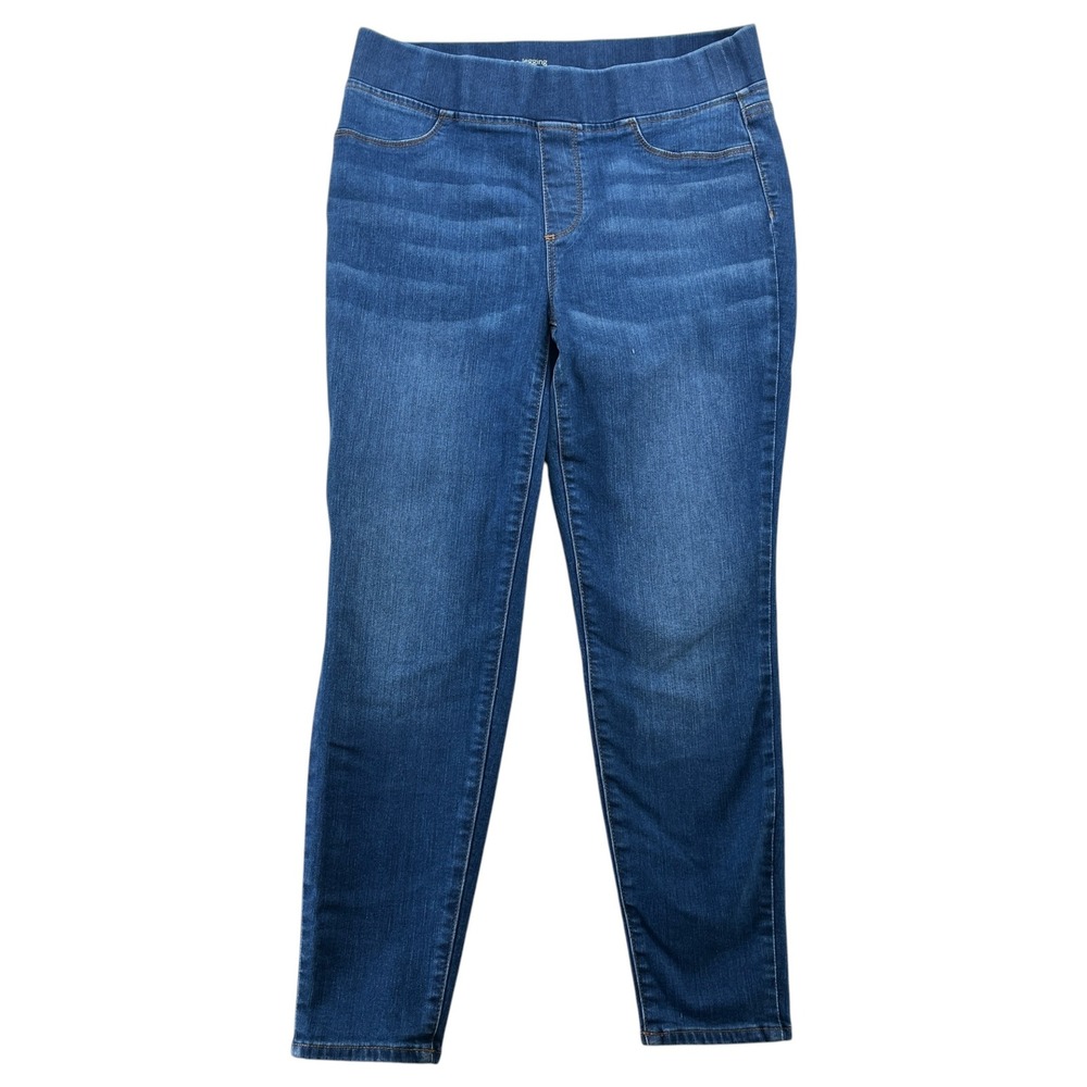 Talbots Flawless Pull On Jegging Womens 8P Blue Stretch Denim Comfort Minimalist